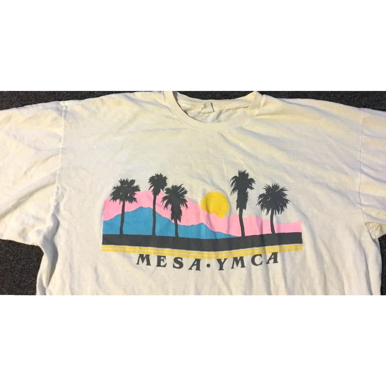 Vintage VINTAGE Mesa Arizona YMCA Sleeping Shirt 80s Desert USA White One Size Unisex Adults Single Stitch Size US M / EU 48-50 / 2 - 4 Thumbnail