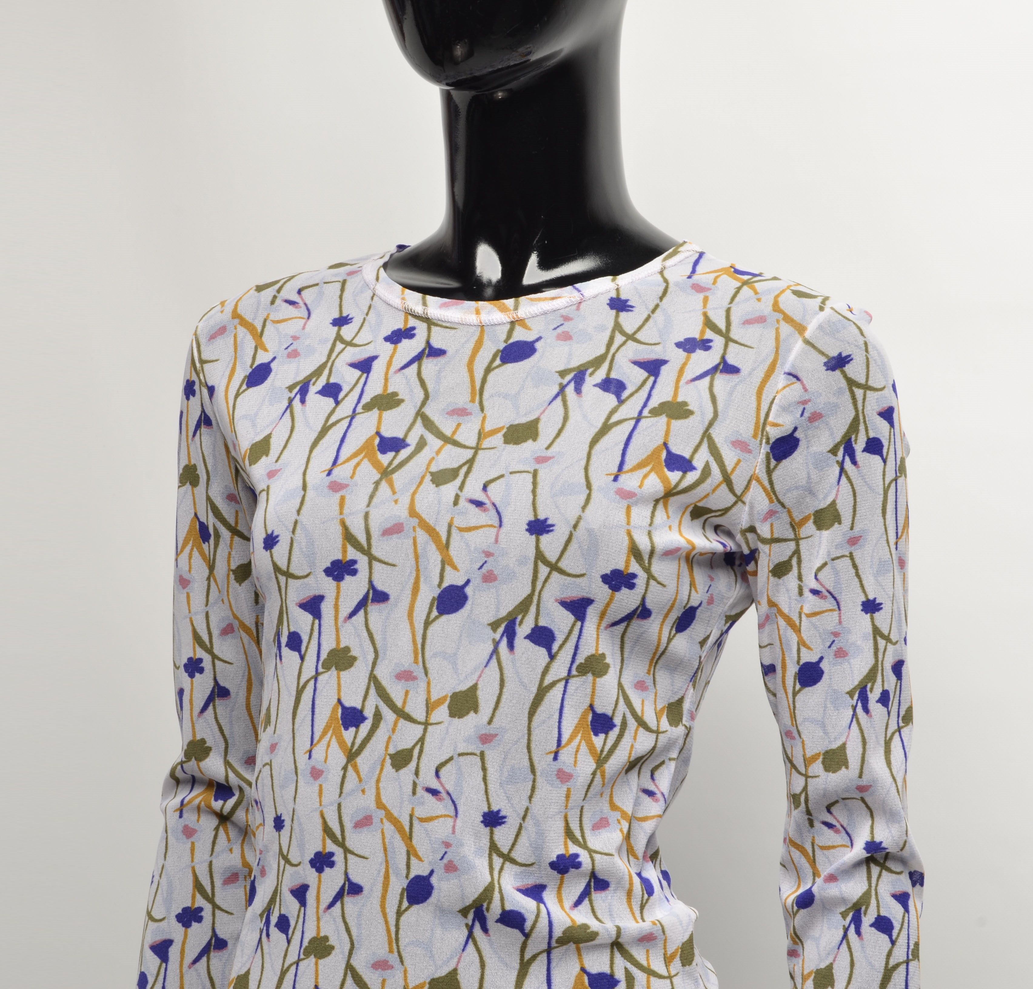 Vintage Vintage Mesh Floral Long Sleeve Light Top Size S / US 4 / IT 40 - 2 Thumbnail