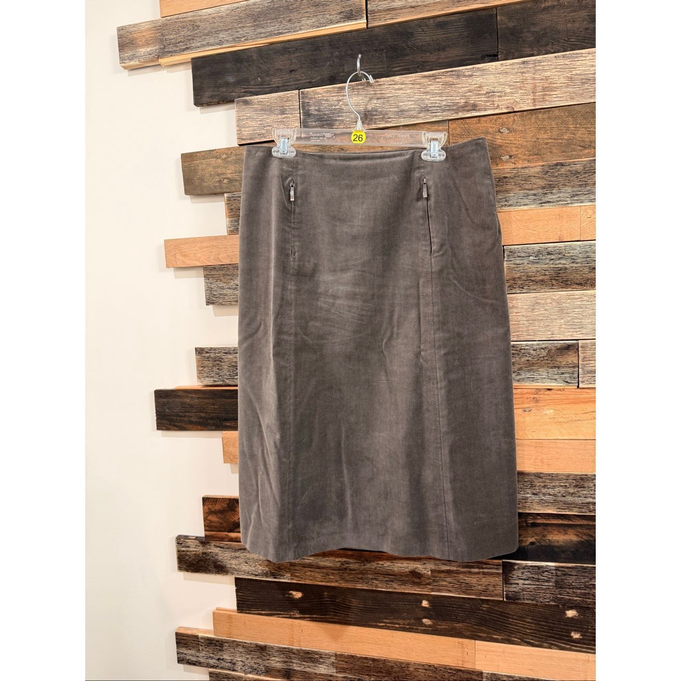 Max Mara Max Mara women cotton grey midi skirt size 12 Size 34" / US 12 / IT 48 - 1 Thumbnail