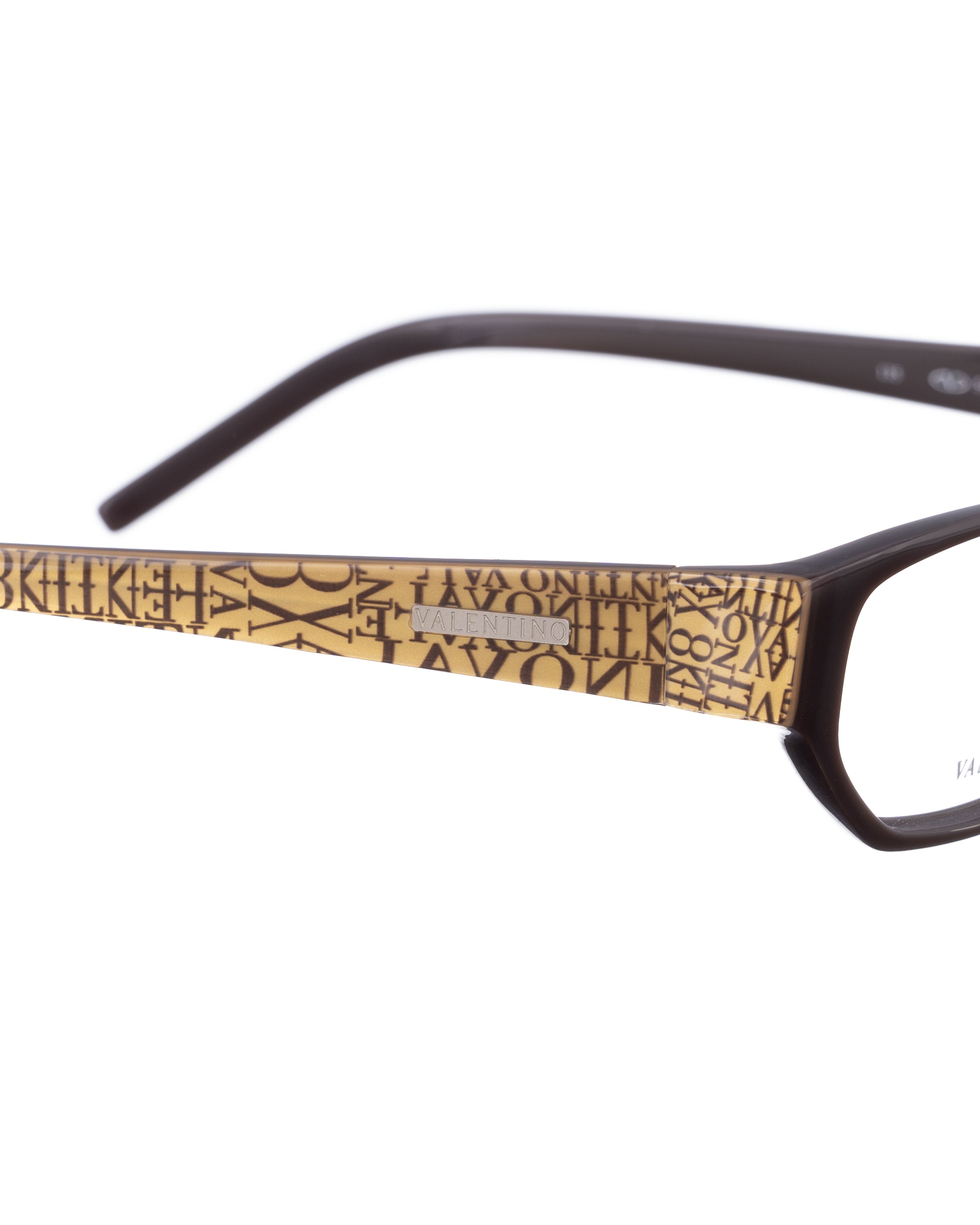 Valentino Valentino 00s Deep Brown Glasses with Logo Pattern Size ONE SIZE - 1 Thumbnail