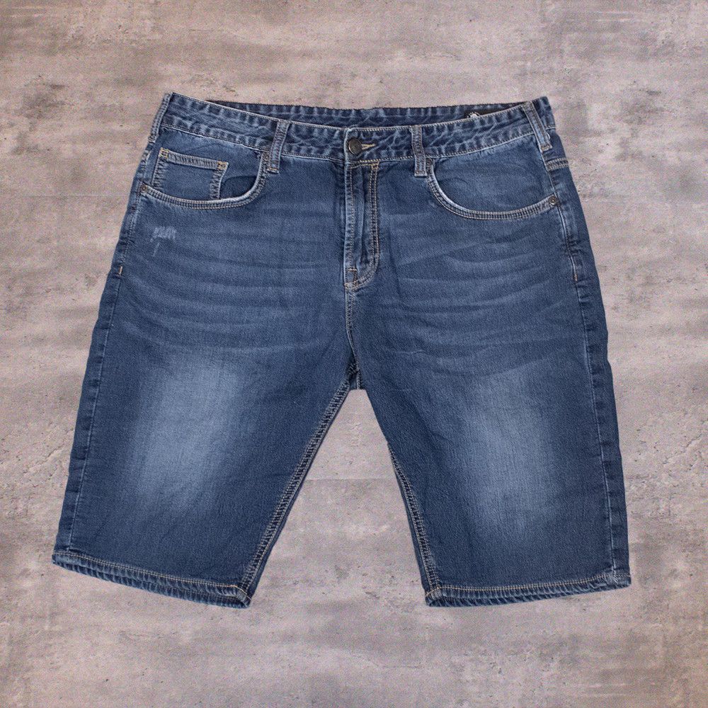Vintage Y2K 2000's Live Free Midwash Baggy Jort Jean Shorts Size US 36 / EU 52 - 2 Thumbnail