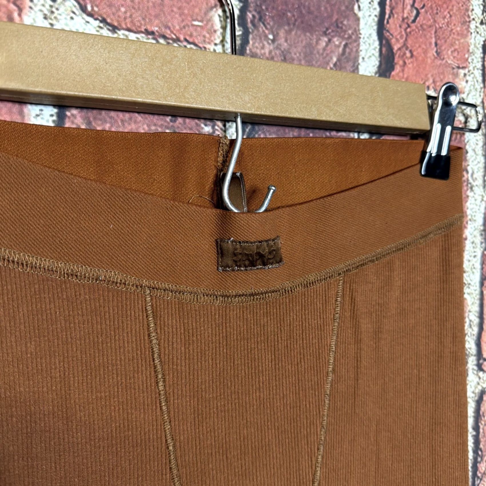 SKIMS Skims Ribbed Jersey Pant Women's Pants S Brown Cotton Sweatpants Size S / US 4 / IT 40 - 2 Thumbnail