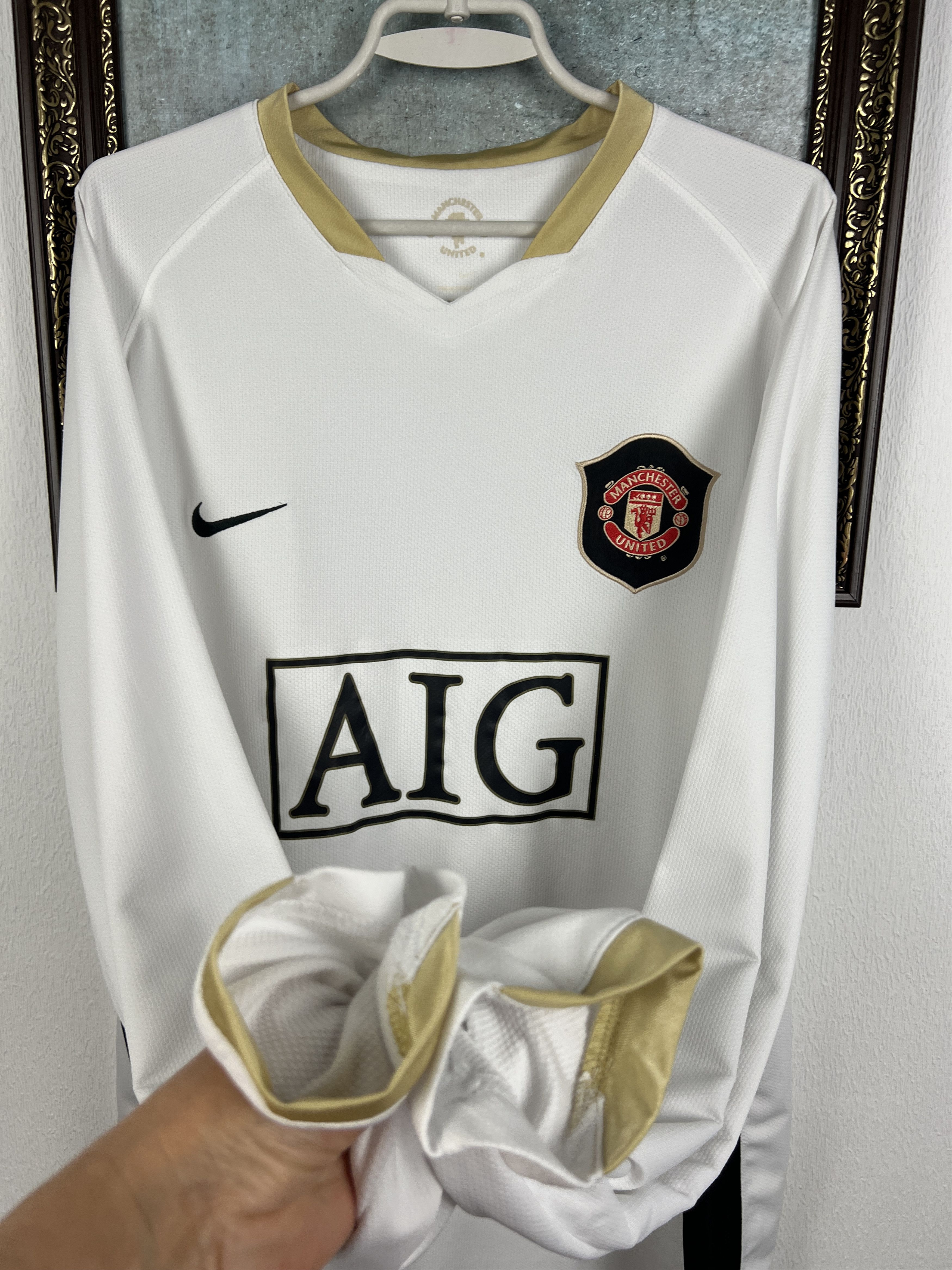 Nike Manchester United football shirt Long Sleeve Jersey Sz 3XL Size US XXL / EU 58 / 5 - 5 Thumbnail
