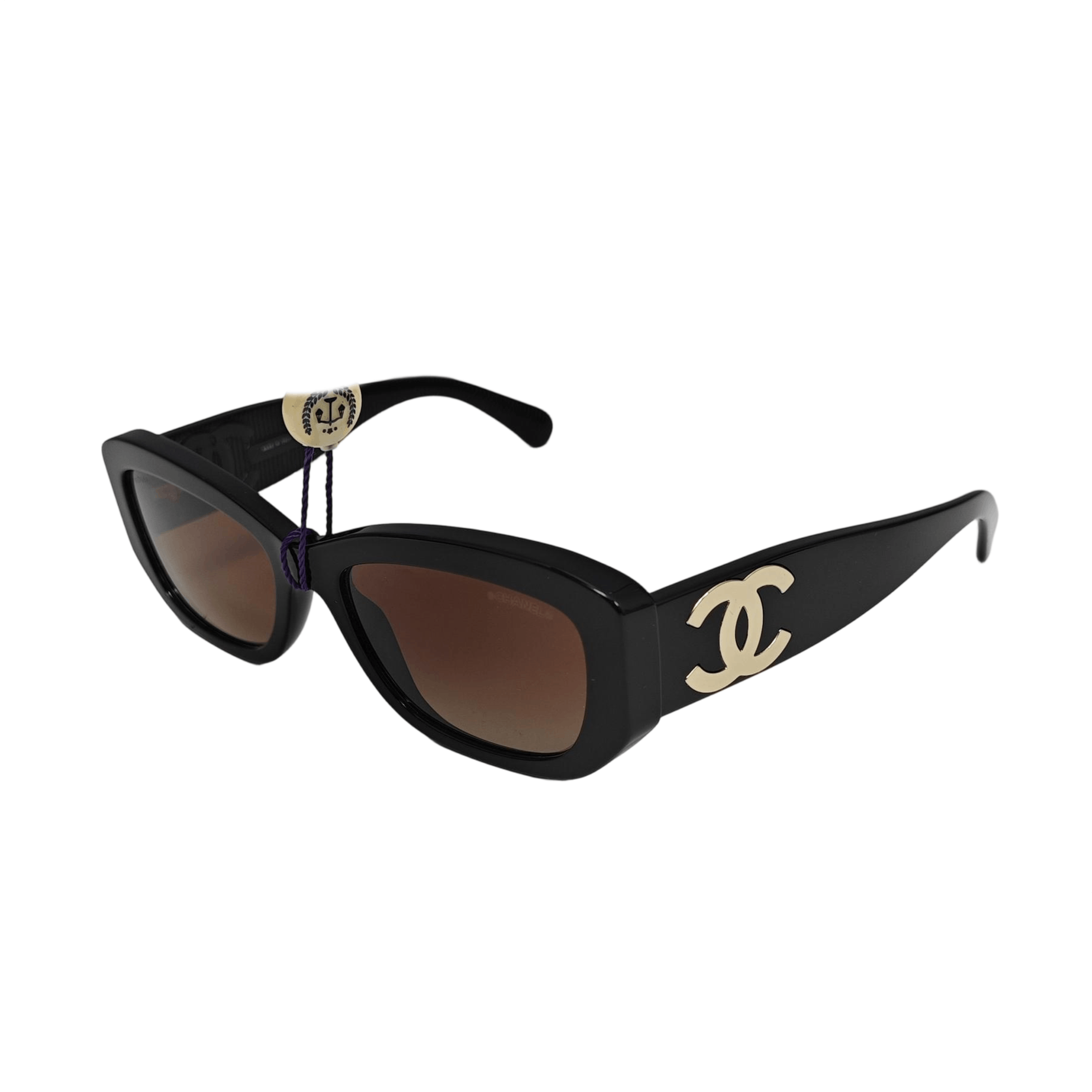 Chanel CHANEL Oval CC Camellia Logo Beige Sunglasses 6032 | Grailed