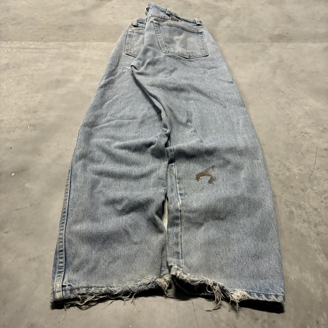 Japanese Brand × Vintage Crazy Vintage Y2K/2000s Grunge Medium Wash Distressed Denim Jeans! Size US 31 - 4 Thumbnail