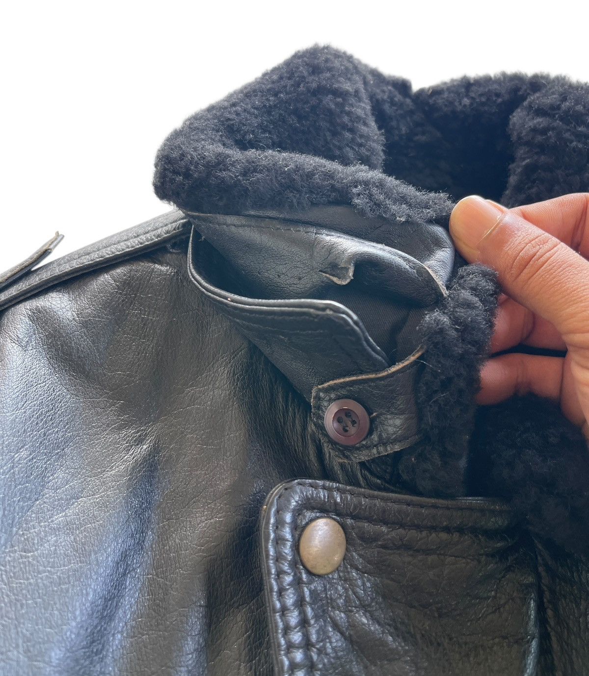 Vintage Bugatti G-1 Blouson Cowhide Leather Boa Collar Jacket Size US L / EU 52-54 / 3 - 11 Thumbnail