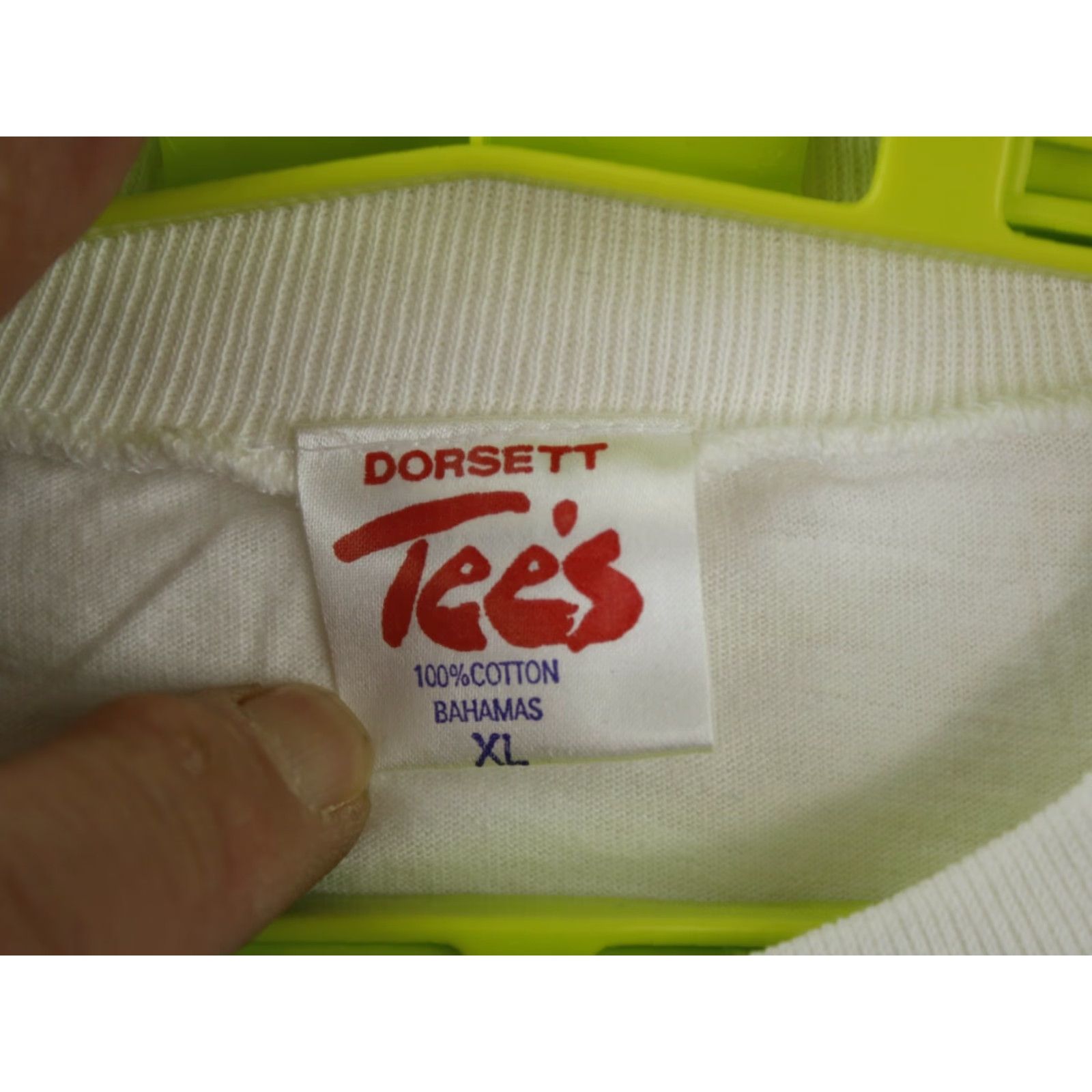 Vintage VTG Dorsett Tees Mens Bahamas Short Sleeve Graphic T-Shirt XL White Crew Neck 100% Cotton Mens Graphic Tee Shirt Size US XL / EU 56 / 4 - 5 Thumbnail
