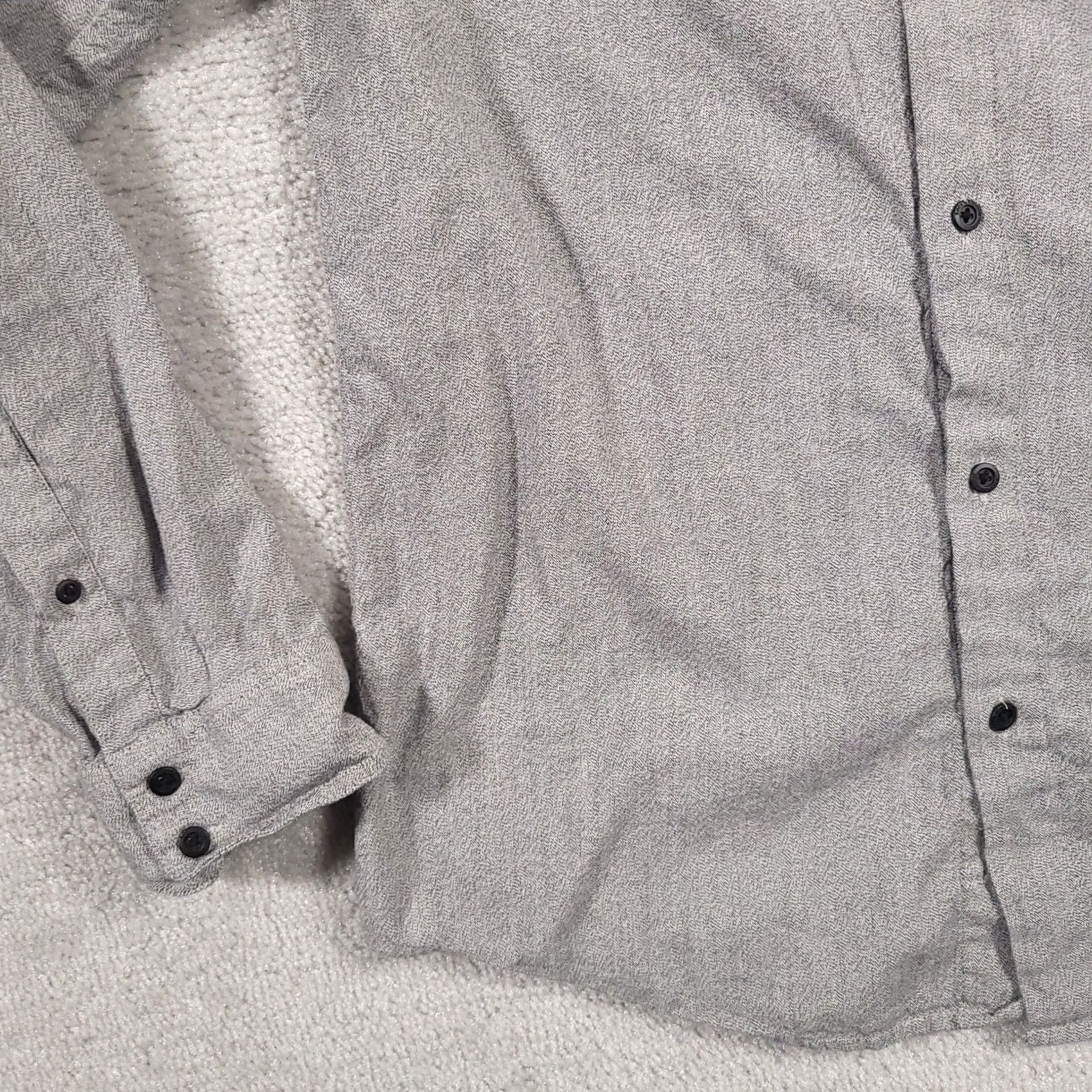 Vintage Rock & Republic Shirt Mens Large Gray Zip Pocket Long Sleeve Button Up Size US L / EU 52-54 / 3 - 4 Thumbnail