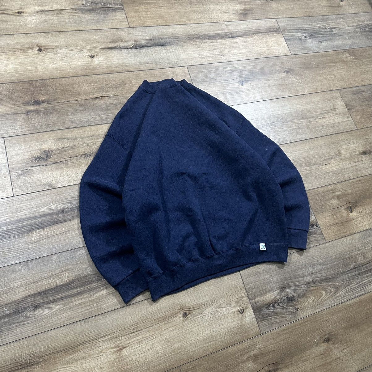Other Vintage 90s Discus Athletic Navy Blank Crewneck Sweatshirt Size US XL / EU 56 / 4 - 2 Thumbnail