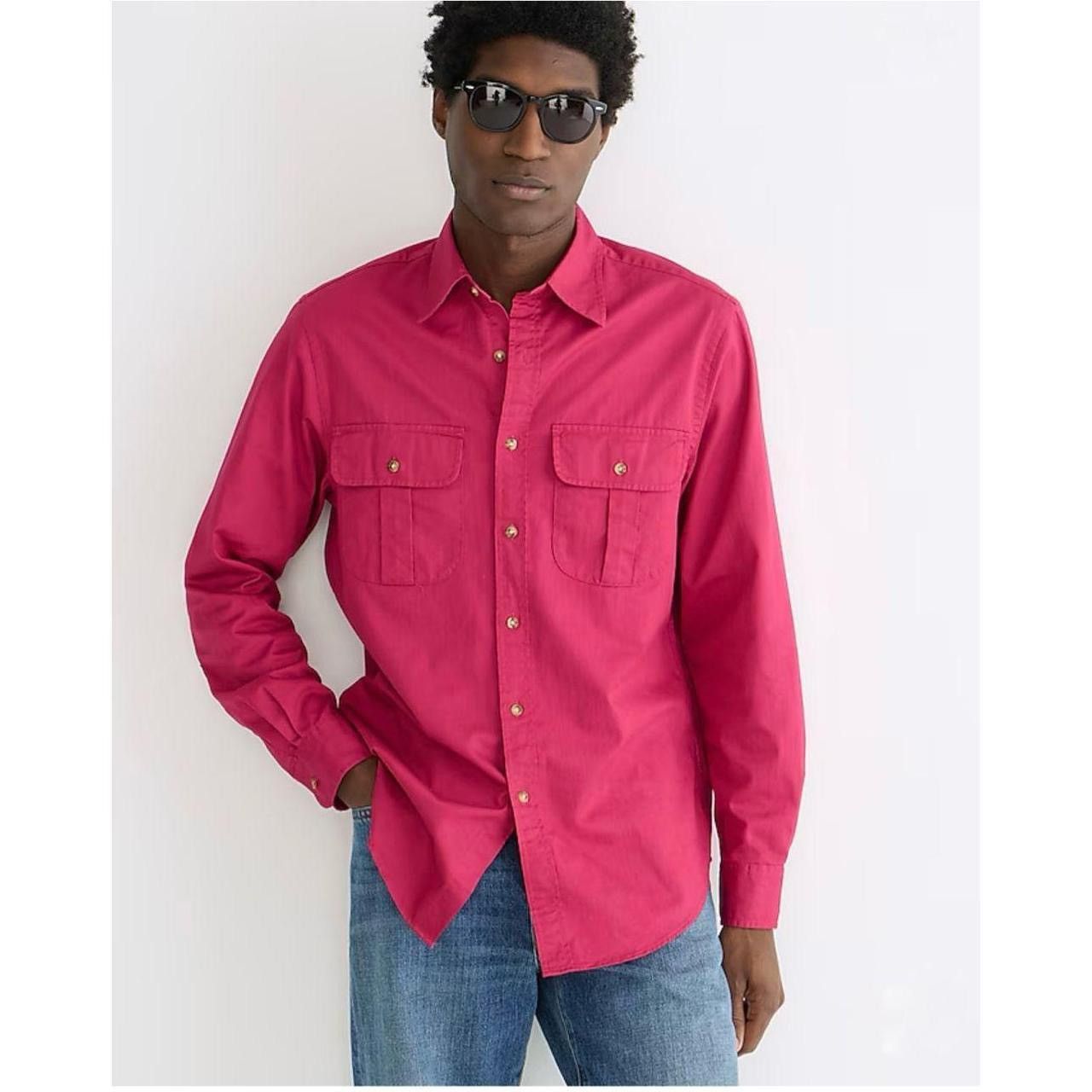 J.Crew J Crew Men’s Heritage Twill Pocket Shirt, Small Size US S / EU 44-46 / 1 - 1 Thumbnail