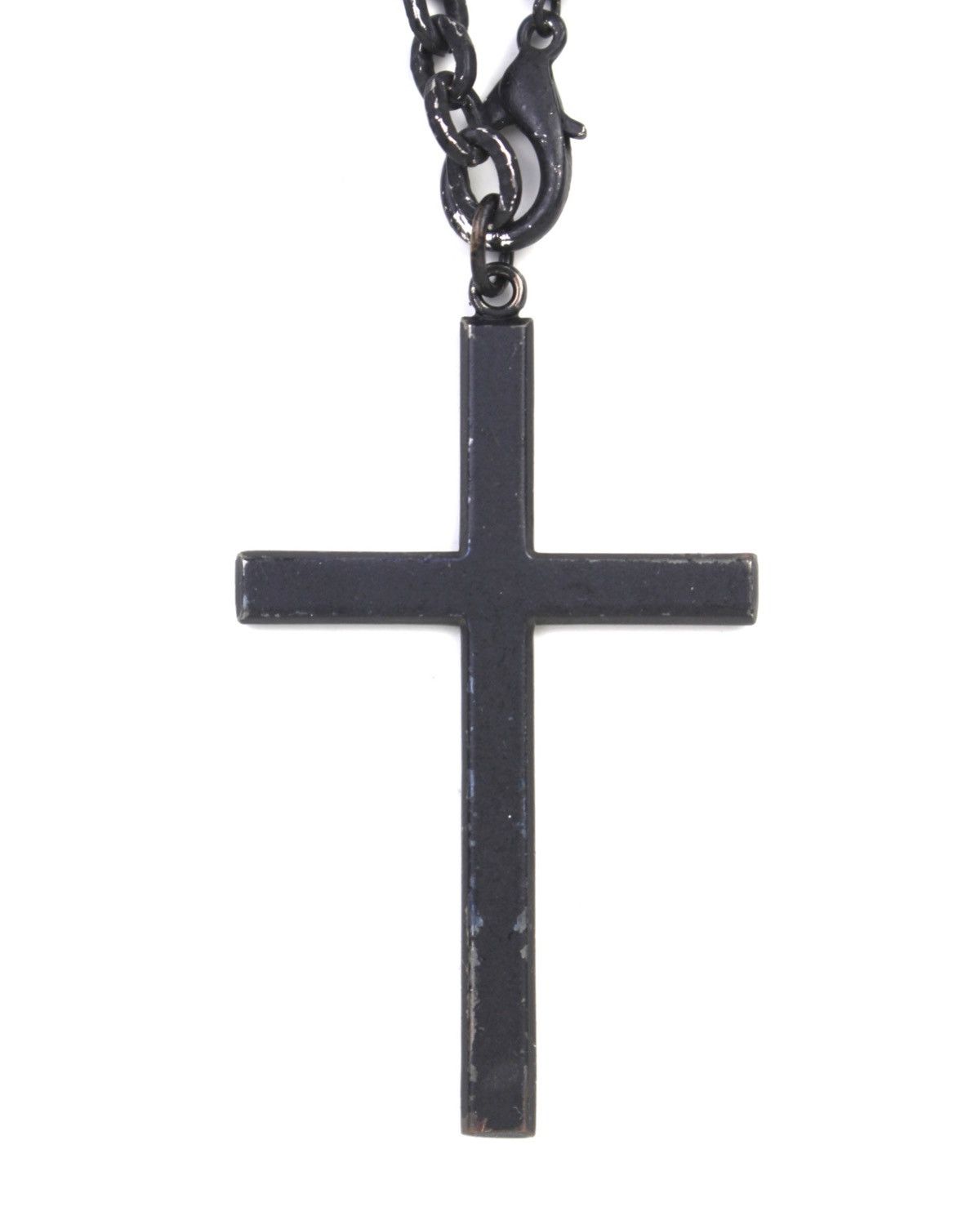 If Six Was Nine 2000S JAPANESE MADE BLACK CROSS PENDANT CHAIN NECKLACE Size ONE SIZE - 2 Thumbnail