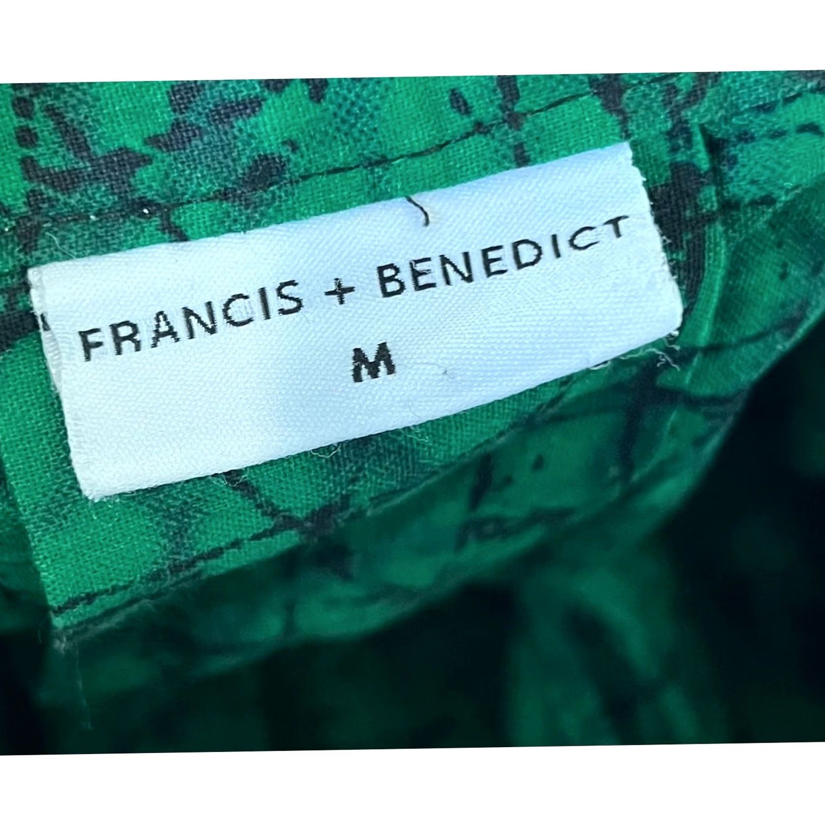 Vintage Francis + Benedict African Printed Green Print Short Skirt Cotton Pockets Sz M Women Skirt Knee Length Size 32" / US 10 / IT 46 - 5 Thumbnail