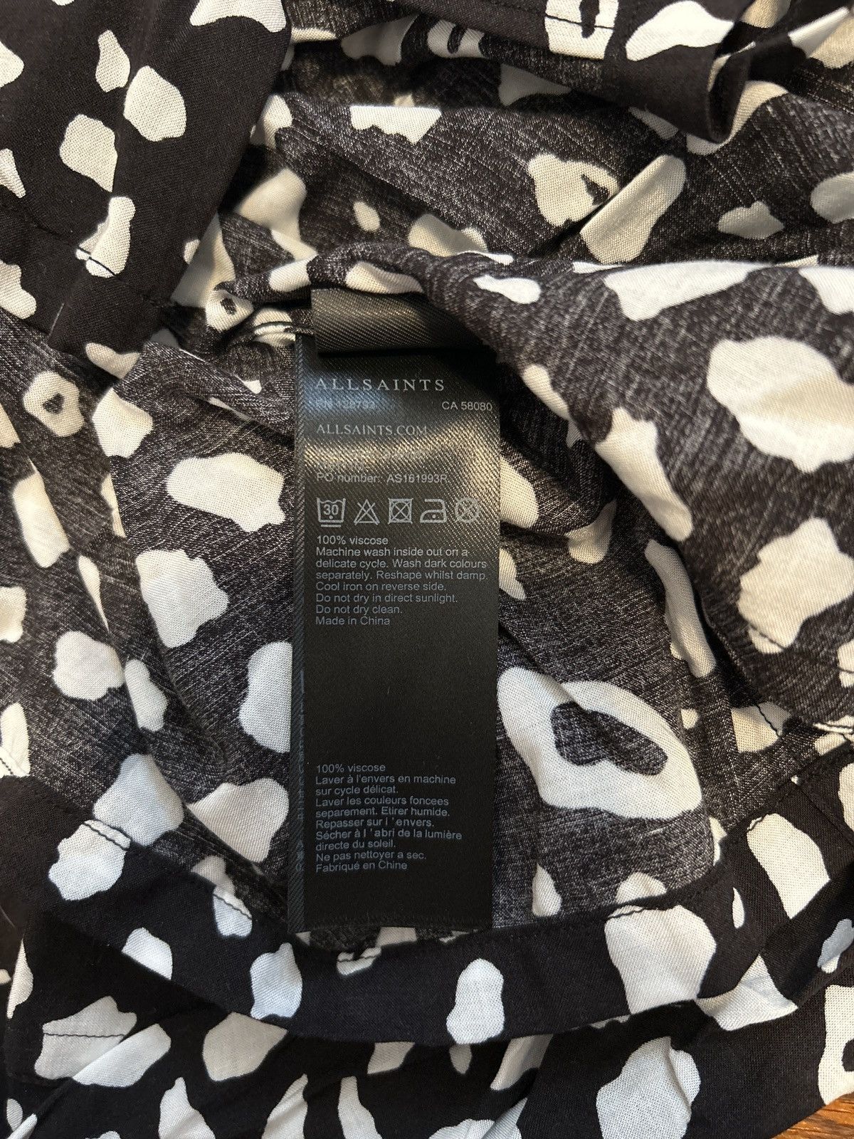Allsaints Panther Print Button Up Shirt Size US M / EU 48-50 / 2 - 5 Thumbnail