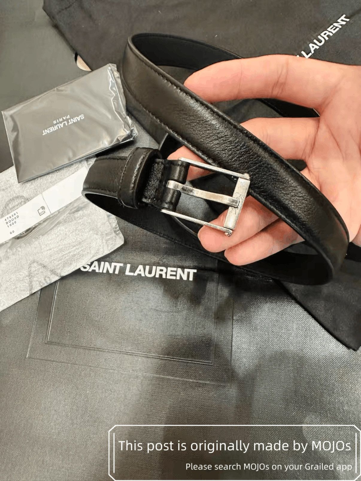 Saint Laurent Paris Sz 80 Saint Laurent Paris Thin Belt mojos731 Size ONE SIZE - 4 Thumbnail