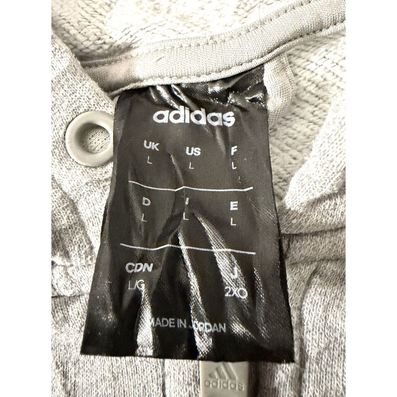 Adidas Adidas Hoodie Mens Large Gray Full Zip 3-Stripes Logo Athletic Sweatshirt Size US L / EU 52-54 / 3 - 4 Thumbnail
