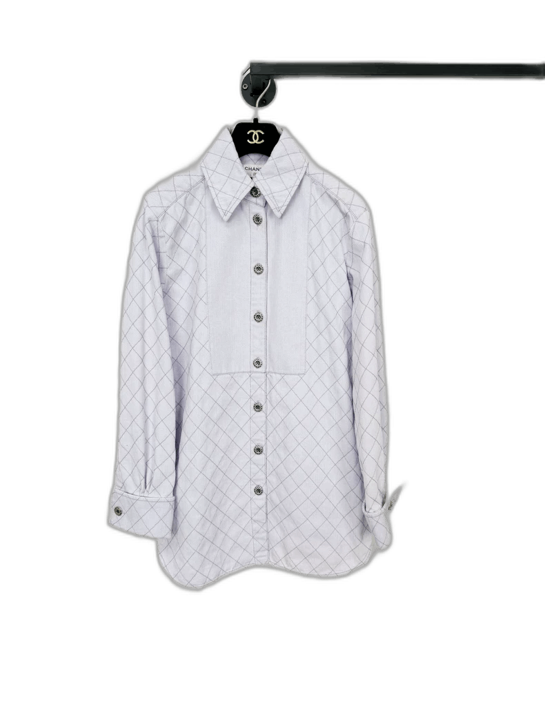 Chanel Purple Denim Shirt from Chanel Size M / US 6-8 / IT 42-44 - 1 Thumbnail