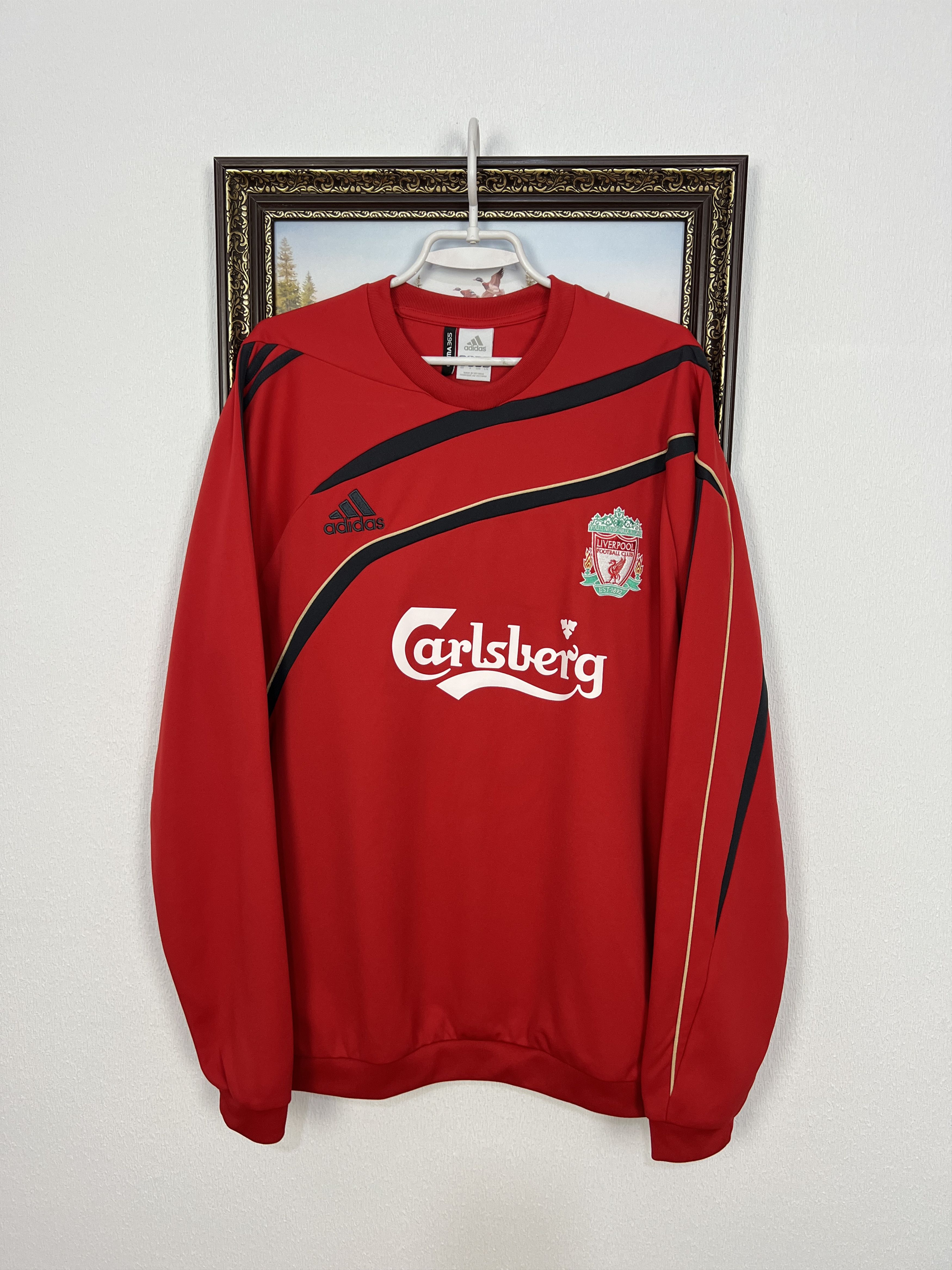Vintage Adidas Liverpool Football Sweatshirt Soccer Red