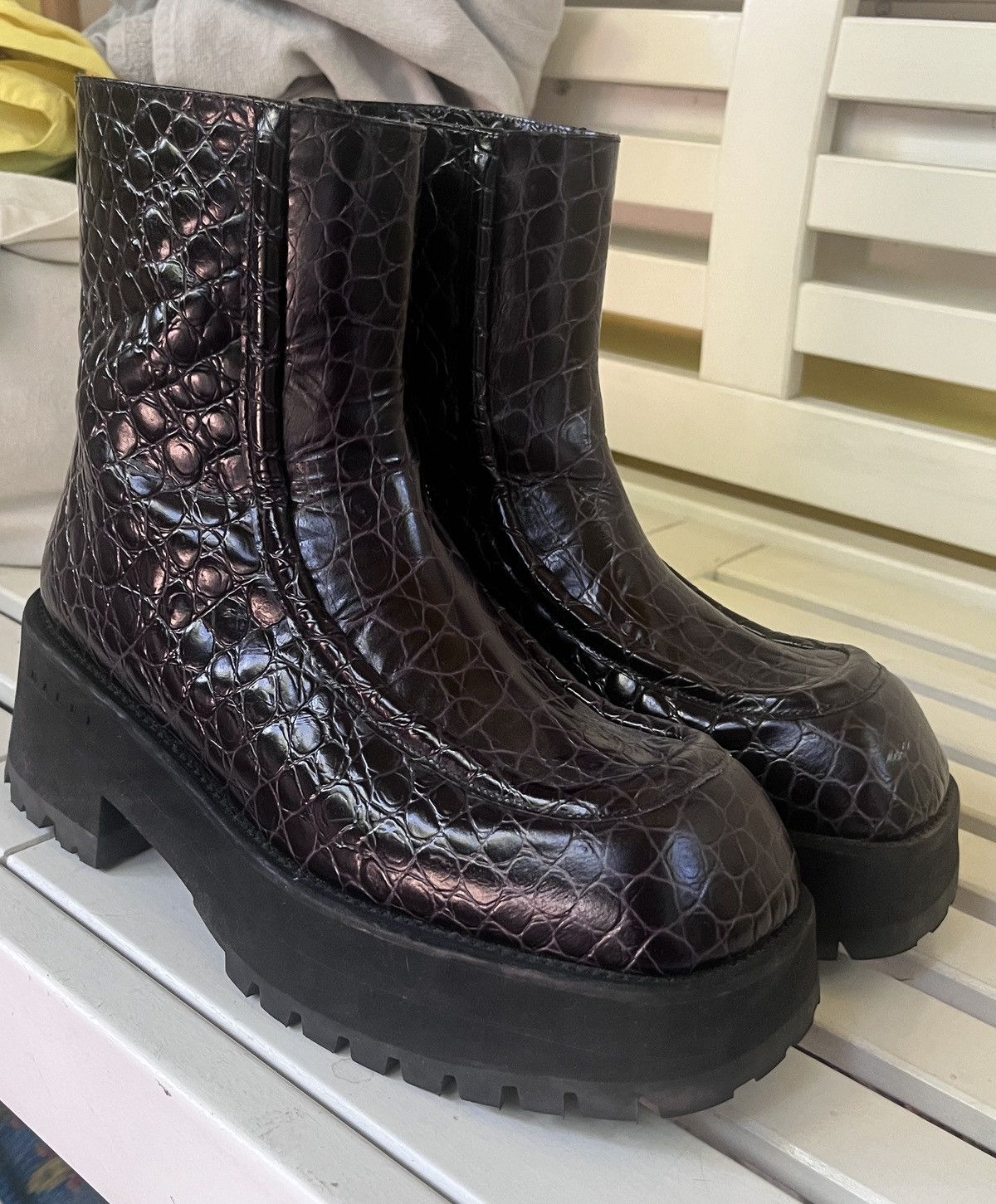 Marni Marni Black Leather Boots Size US 10 / IT 40 - 1 Thumbnail