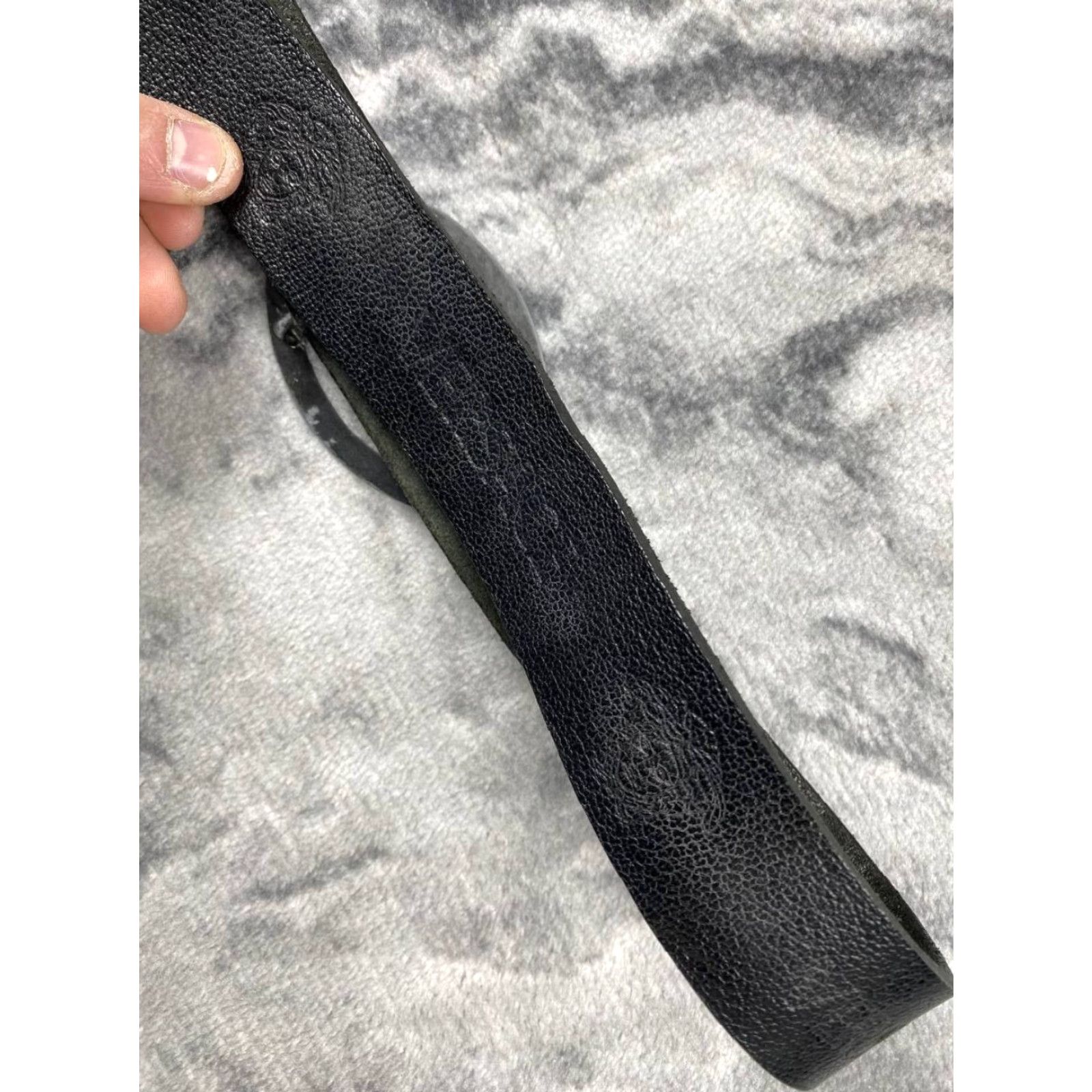Versace Versace Belt Men Black Leather Logo Buckle Dress Belt One Size Size ONE SIZE - 6 Thumbnail