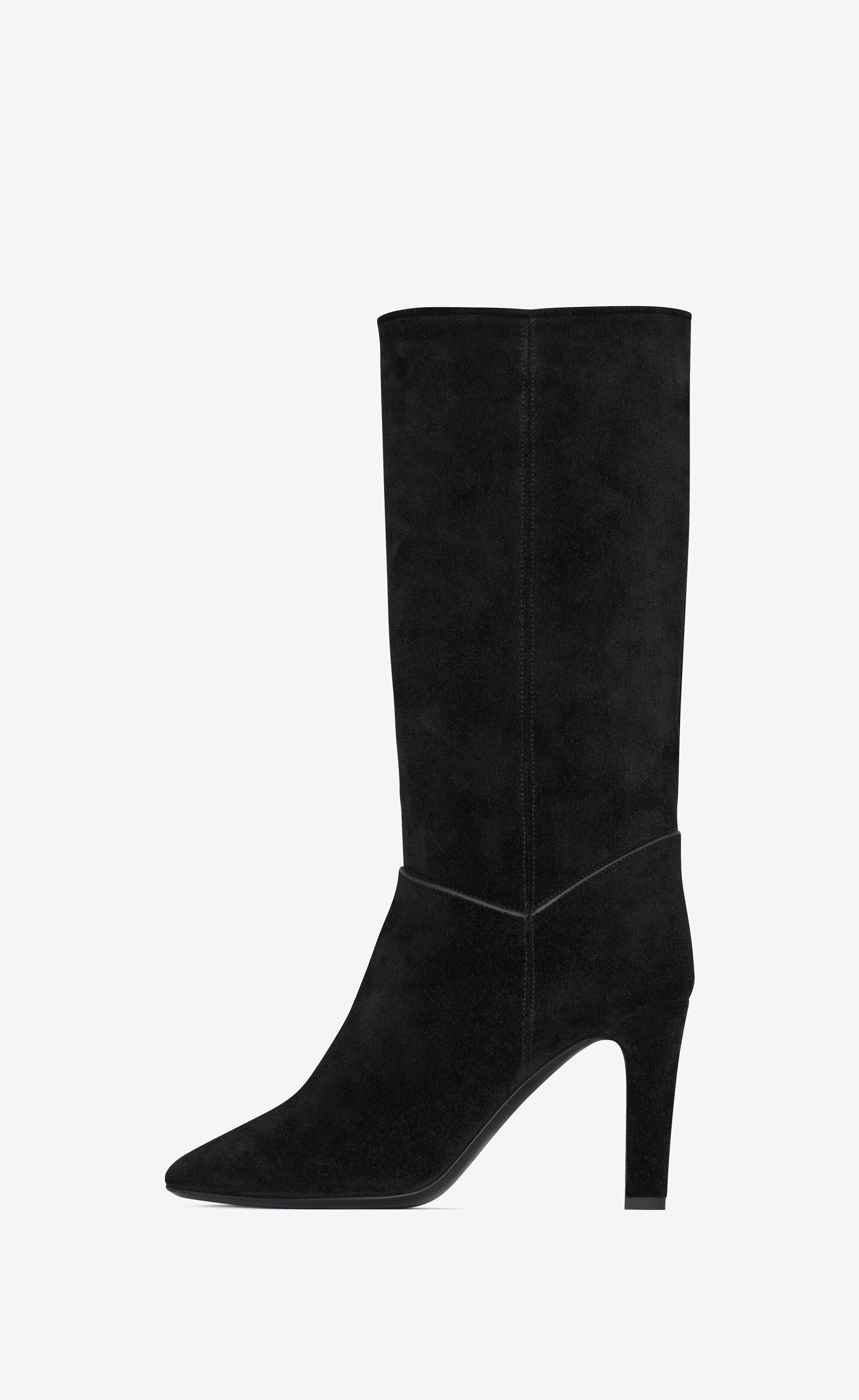 Saint Laurent Paris o1bcso1str1224 Tracy Boots In Suede in Black Size US 7 / IT 37 - 4 Thumbnail
