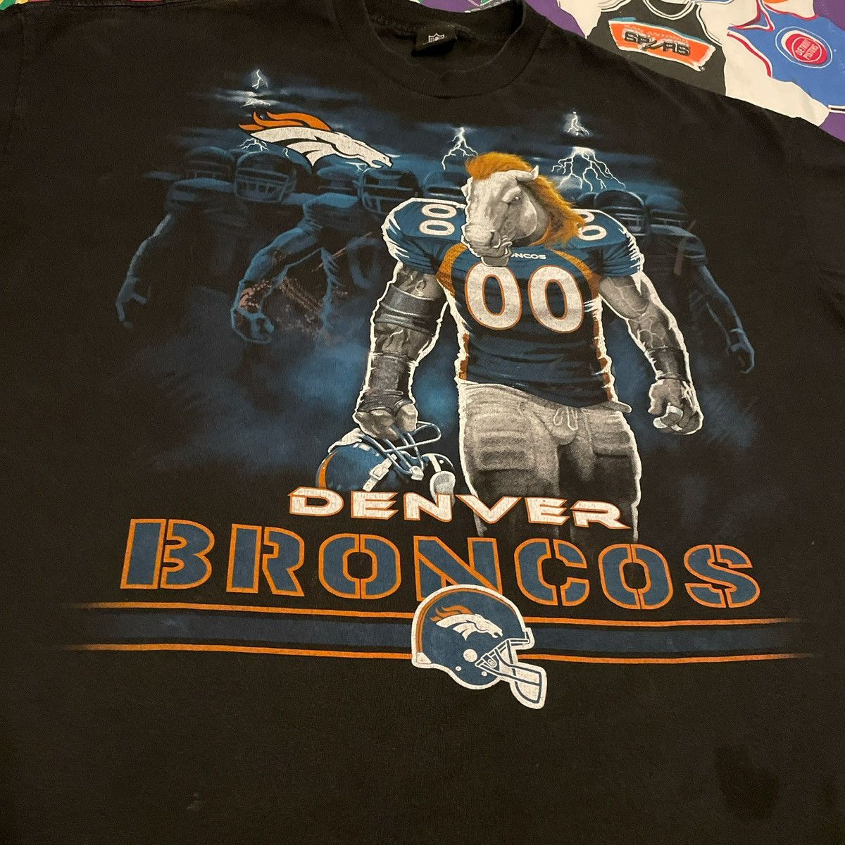 NFL × Vintage Y2K NFL Denver Broncos Big Logo Lightning Super Bowl Tee Size US XXL / EU 58 / 5 - 3 Thumbnail