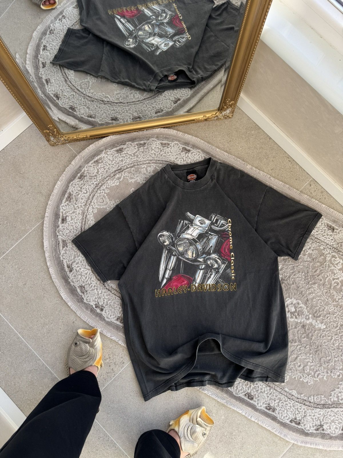 Harley Davidson 1990’s HARLEY DAVIDSON Biker T Shirt Made In USA🇺🇸 Size US XXL / EU 58 / 5 - 1 Thumbnail