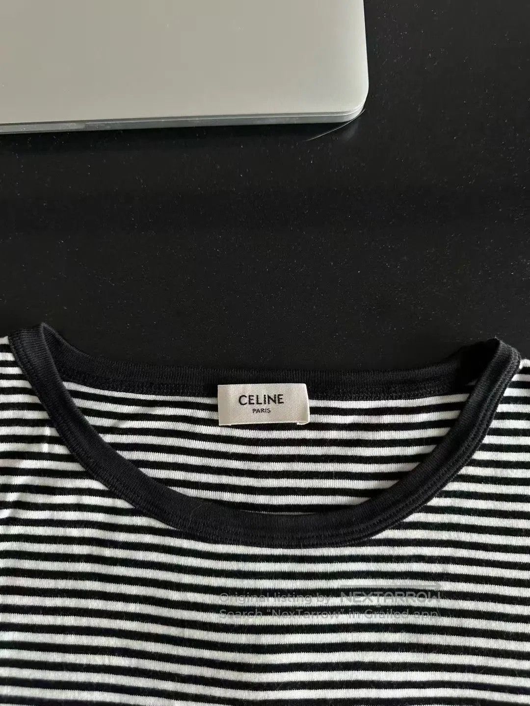 Celine CELINE Black and White Stripe Anchor Short Sleeve T-Shirt| Size S / US 4 / IT 40 - 3 Thumbnail