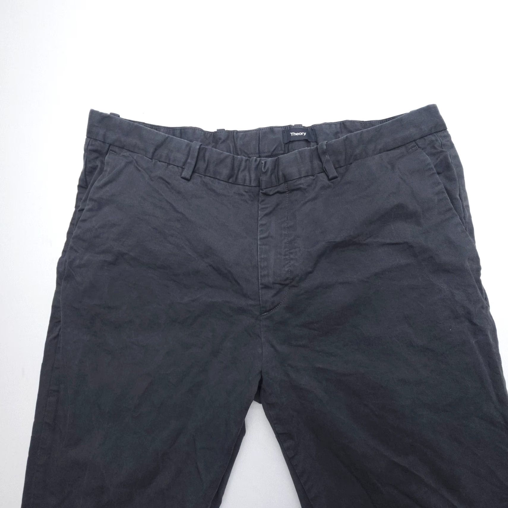 Theory Theory Chino Pants Mens 36 Black Cotton Twill Regular Straight 29" Inseam Jeans/Chinos Size US 36 / EU 52 - 3 Thumbnail