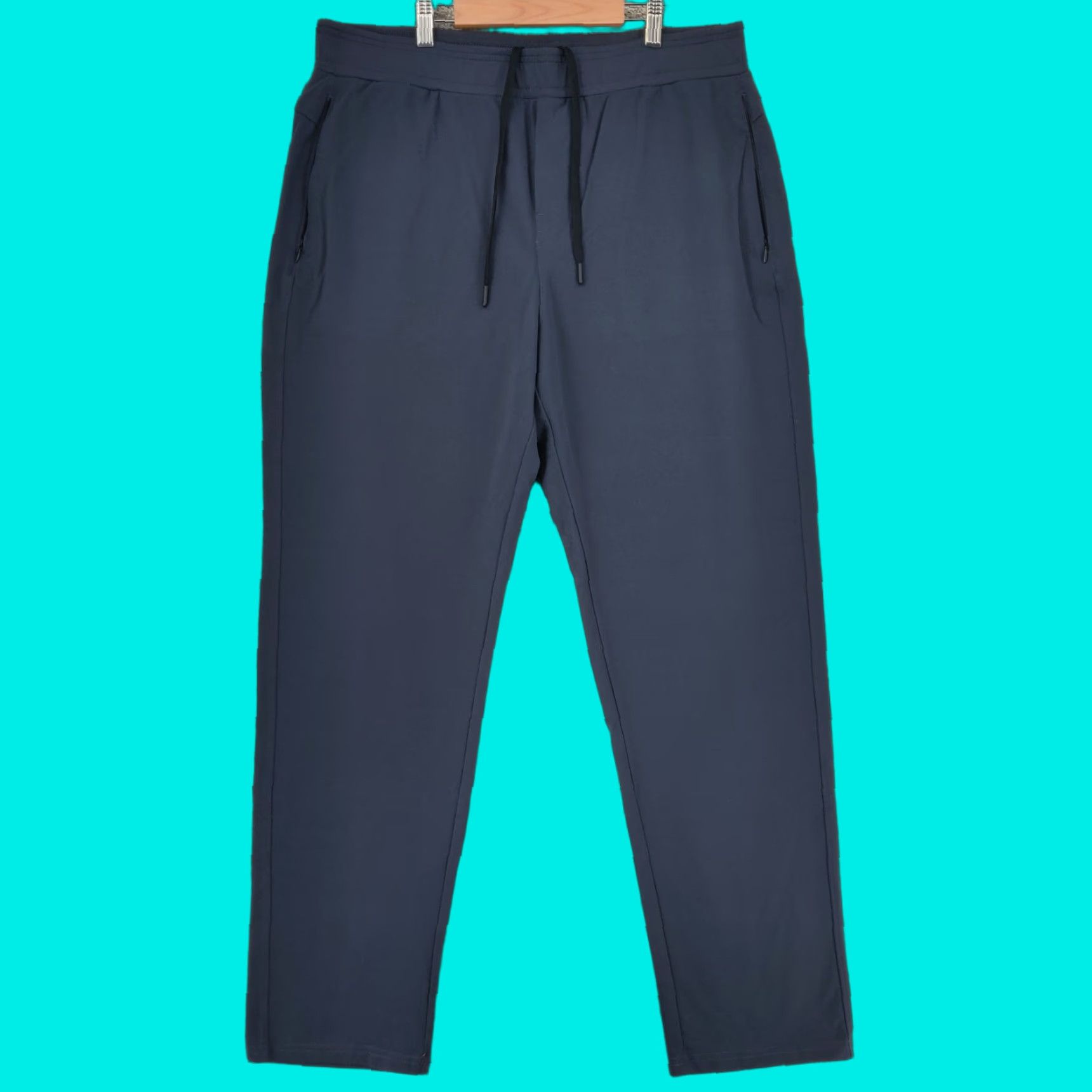 Vintage Public Rec Jogger Pants Mens Regular 38x30 Blue All Day Everyday Activewear Stretch Zip Pocket Size US 38 / EU 54 - 1 Thumbnail