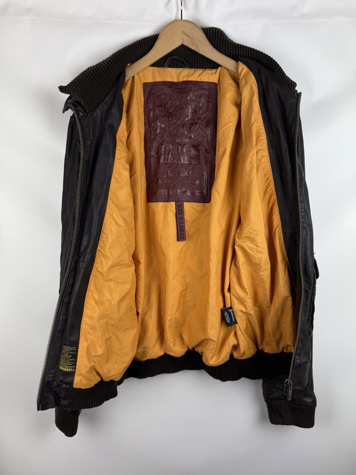 Superdry Superdry Japan Men’s Leather Bomber Jacket Size XL Size US XL / EU 56 / 4 - 24 Thumbnail