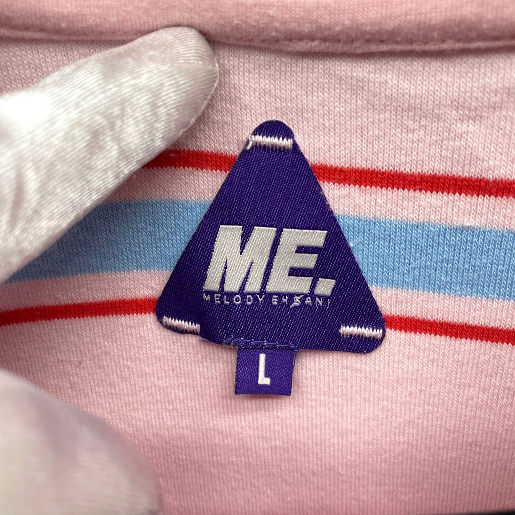 Vintage VINTAGE? Me Melody Ehsani Striped Terry Sweatshirt Womens L Pink Blue Oversized Pullover Sweatshirt Size L / US 10 / IT 46 - 6 Thumbnail