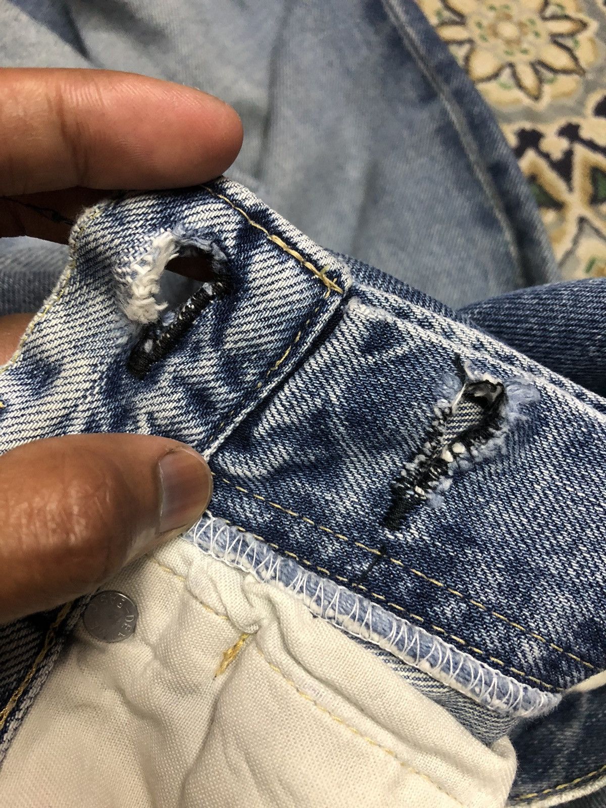 Denime DENIME JAPAN SELVEDGE DISTRESSED JEANS Size US 30 / EU 46 - 7 Thumbnail