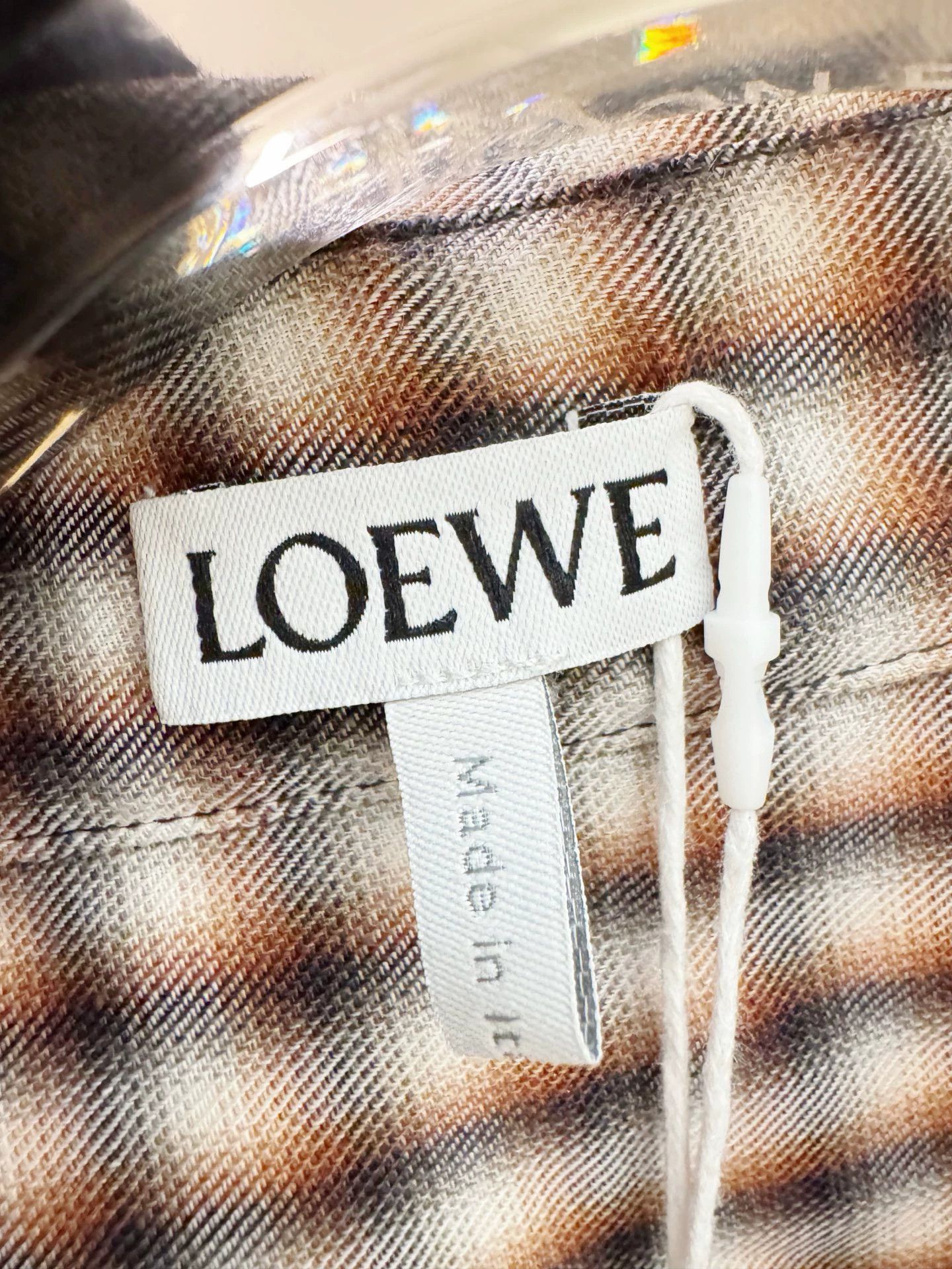 Loewe Loewe brown check shirt back slit tie 34 99new Size XS / US 0-2 / IT 36-38 - 4 Thumbnail