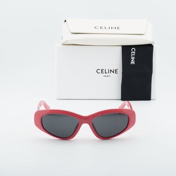 Celine Celine CL40279U 72A Sunglasses Pink Cat Eye Frame, Grey Size ONE SIZE - 10 Thumbnail