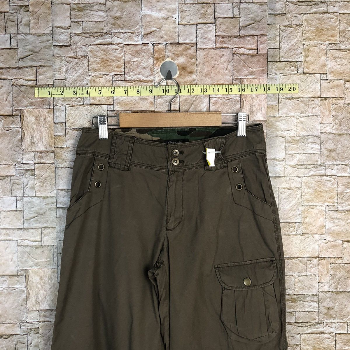 Japanese Brand Livre Claire Dark Brown Cargo Multipocket Pants #A336 Size US 27 - 4 Thumbnail