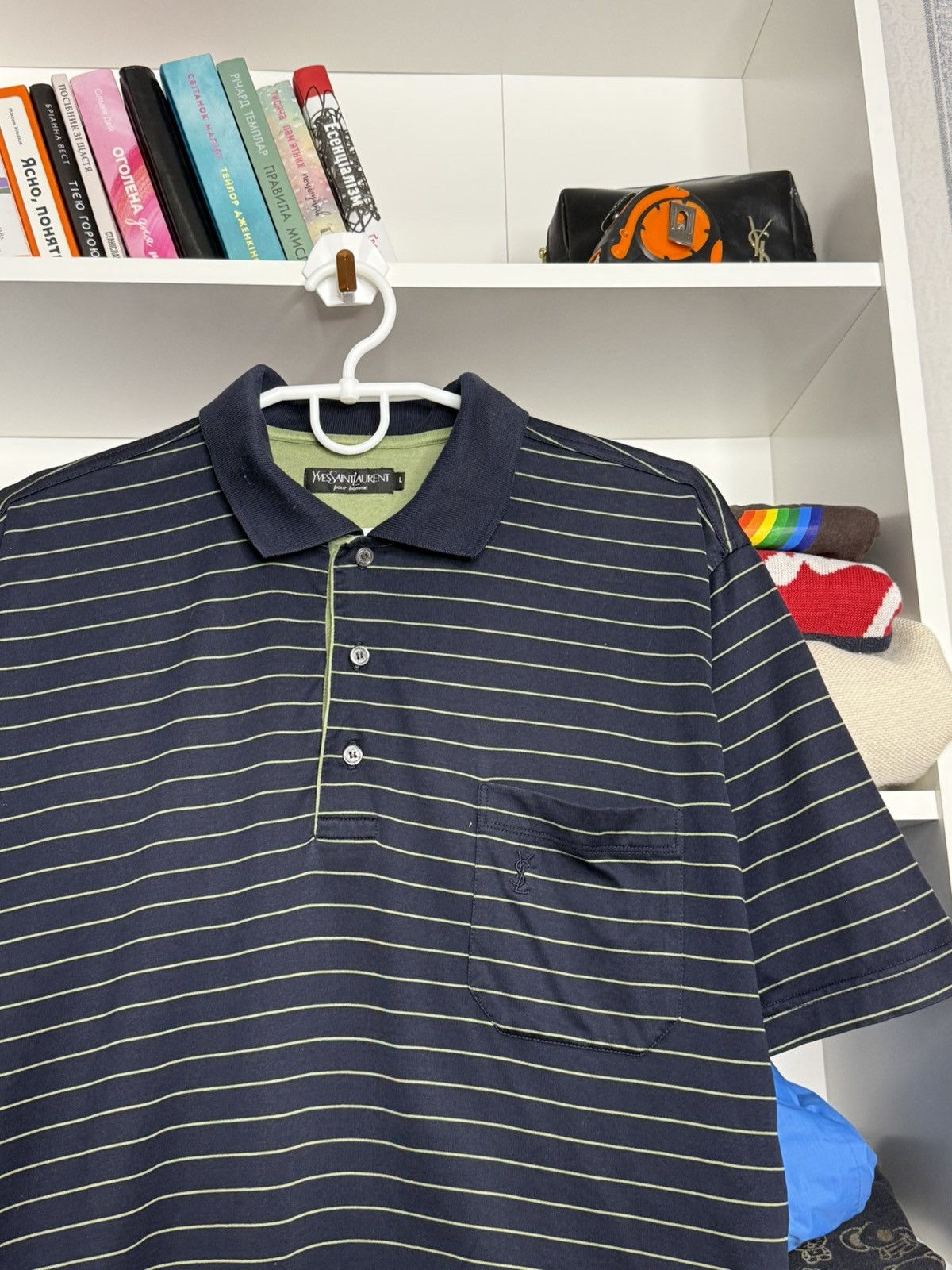 Yves Saint Laurent Vintage YSL YvesSaintLaurent Stripped Polo size l Size US L / EU 52-54 / 3 - 4 Thumbnail