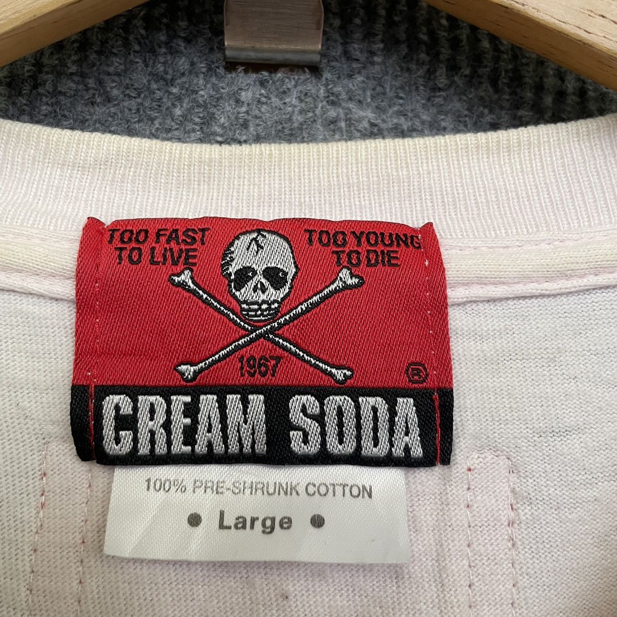 If Six Was Nine × Japanese Brand × Seditionaries Cream Soda King of Rock N Roll T Shirt Hysterics Skulls Size US L / EU 52-54 / 3 - 5 Thumbnail