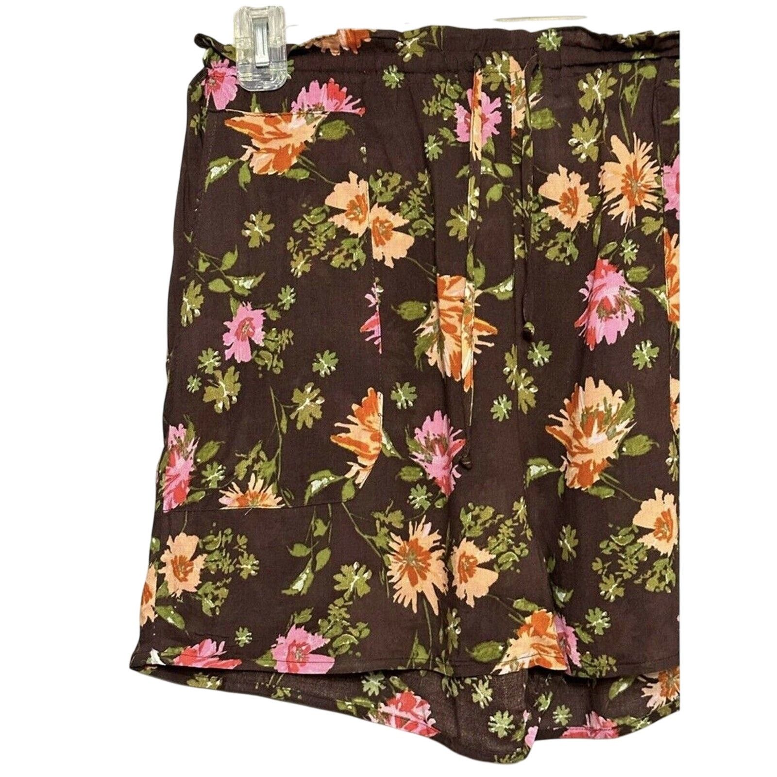 Other DR2 By Daniel Rainn Culottes Shorts Drawstring Floral L NWT Size 30" / US 8 / IT 44 - 3 Thumbnail
