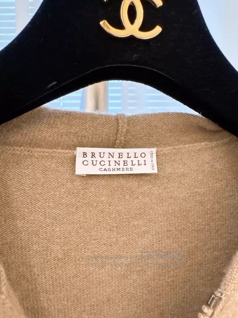 Brunello Cucinelli Brunello Cucinelli Caramel Color Silk Satin and Cashmere B Size XS / US 0-2 / IT 36-38 - 4 Thumbnail