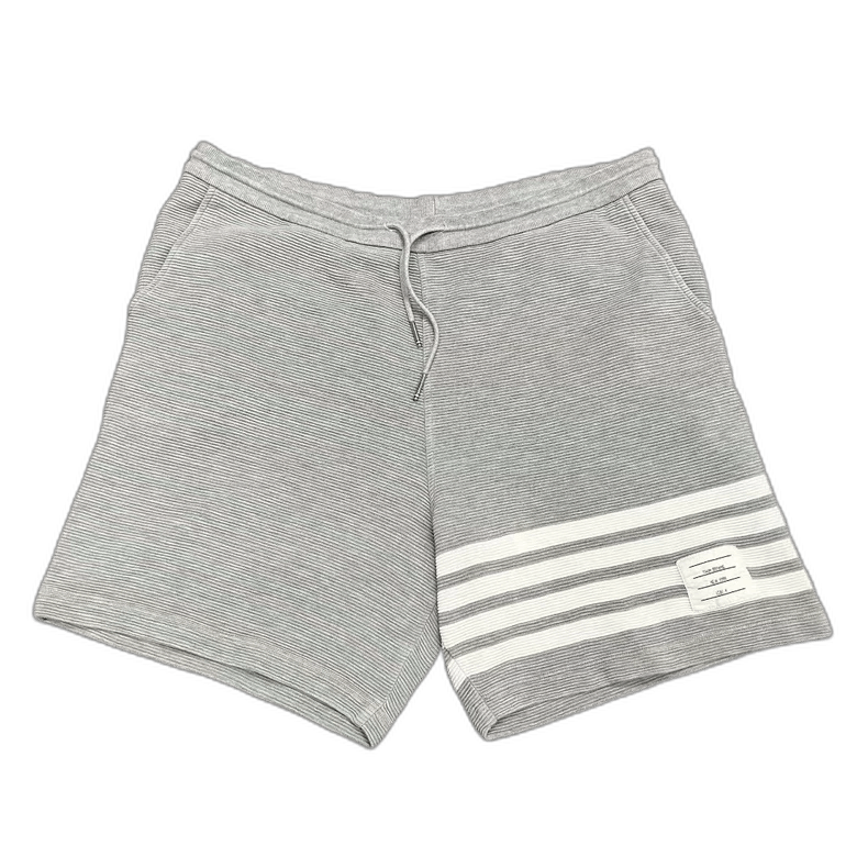 Thom Browne Thom Browne Gray Four-Stripe Shorts Size US 30 / EU 46 - 1 Thumbnail