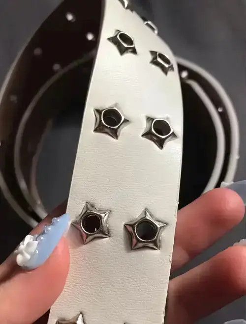 Other Star Eye Rivet Belt White Size ONE SIZE - 2 Thumbnail