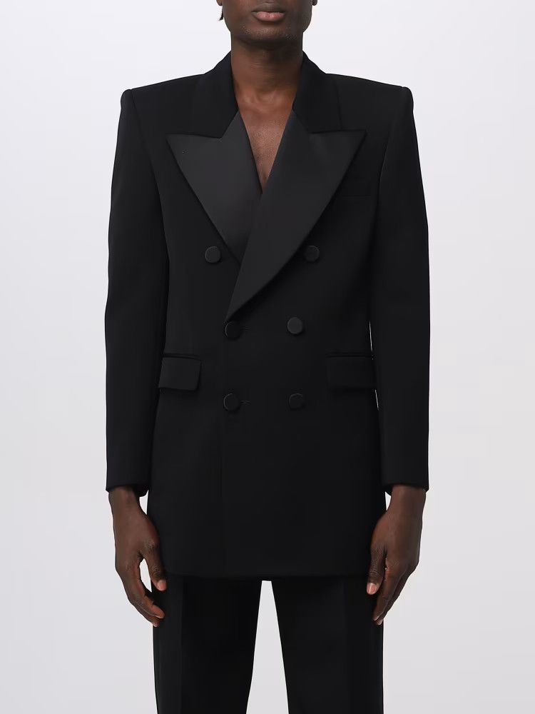 Saint Laurent Paris o1bcso1str0125 Veste Tux Grain De Poudre in Black Size US S / EU 44-46 / 1 - 1 Thumbnail