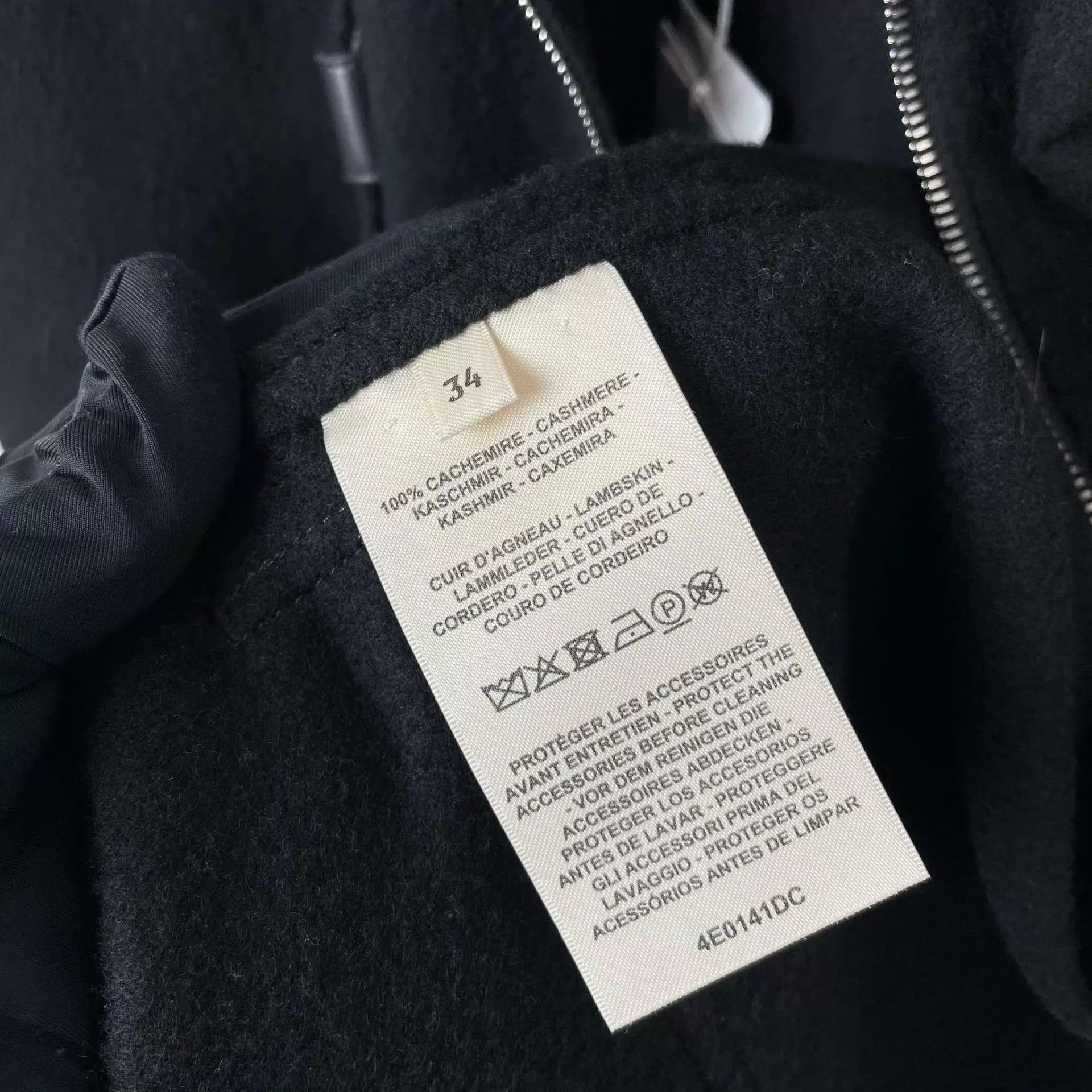 Hermes Hermès cashmere leather collar coat black 34 Size XS / US 0-2 / IT 36-38 - 7 Thumbnail
