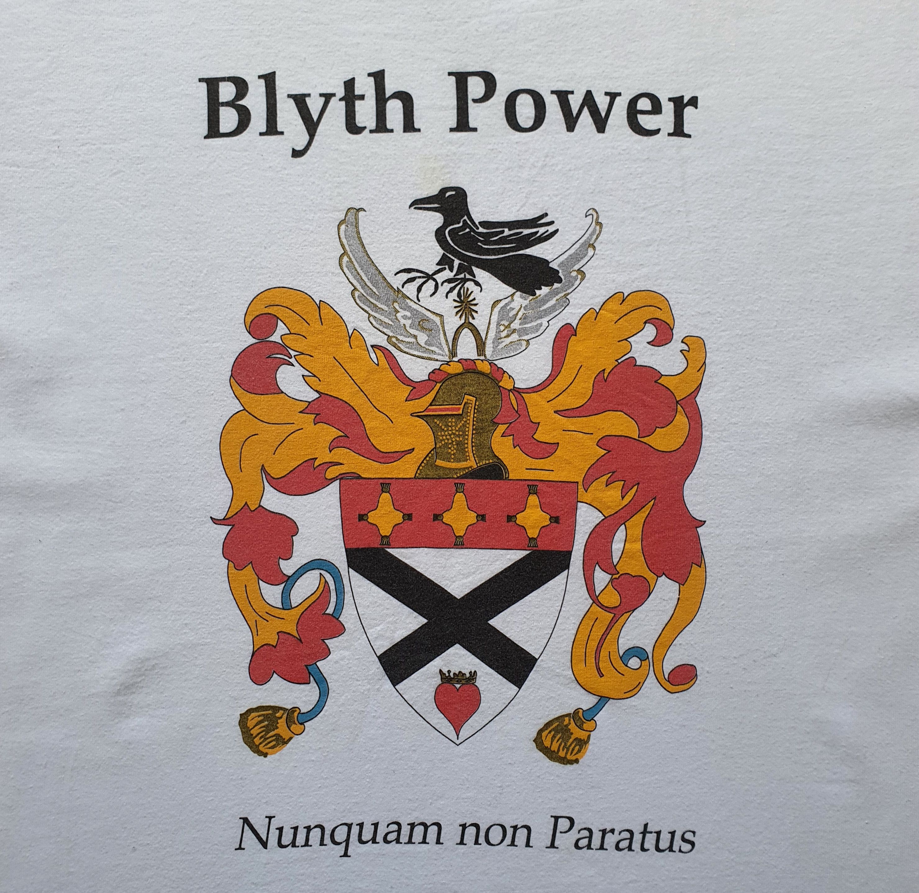 Band Tees × Vintage 90s BLYTH POWER Nunquam non Paratus T shirt size XL Size US XL / EU 56 / 4 - 5 Thumbnail