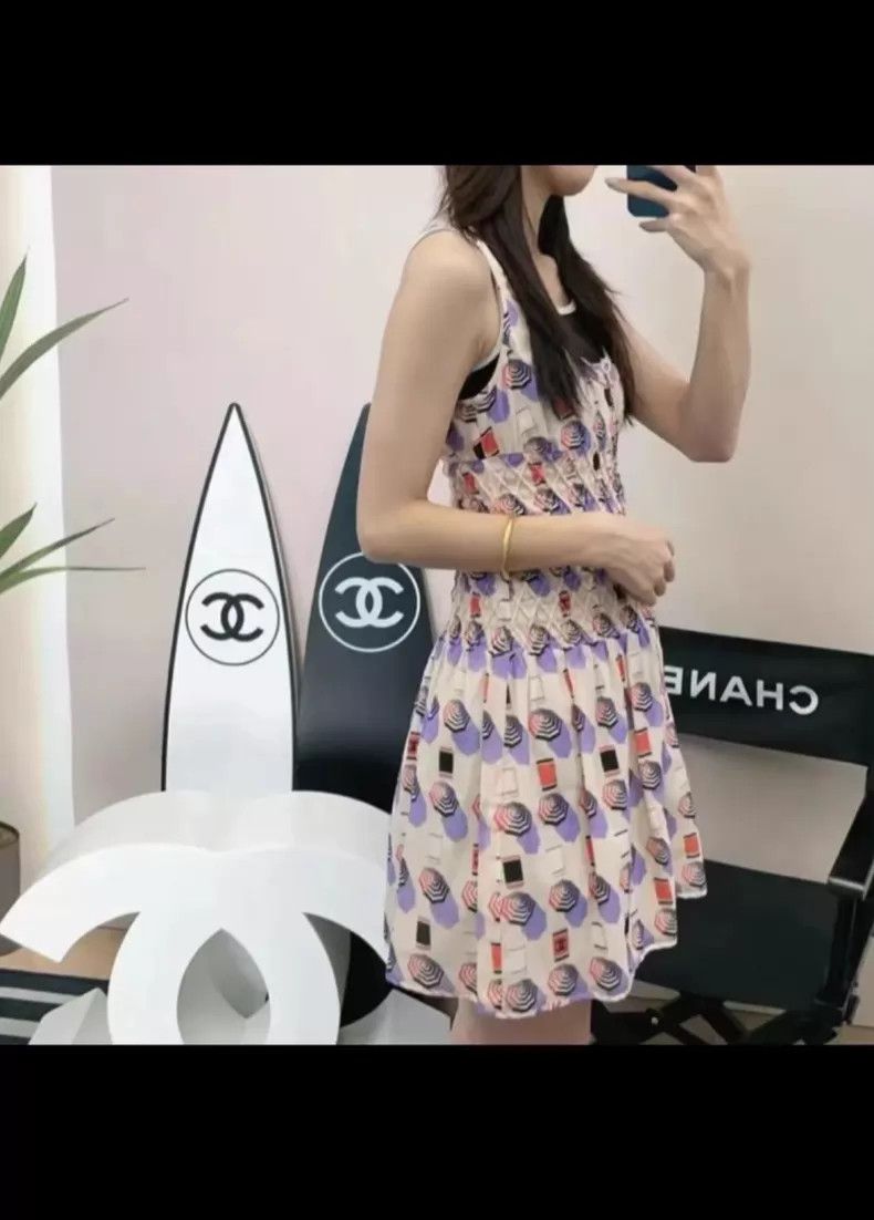 Chanel Chanel Beach series logo printed dress Size XS / US 0-2 / IT 36-38 - 8 Thumbnail