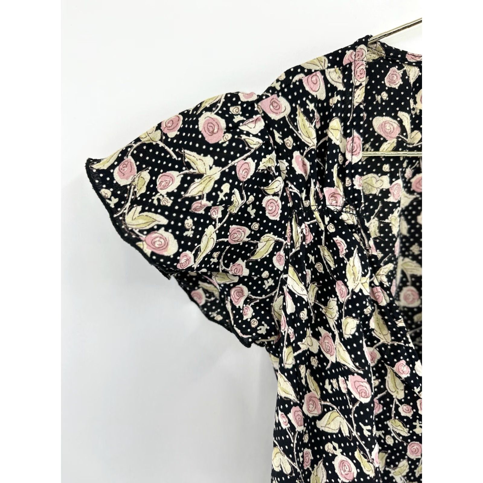 Vintage Dollz & Dames Dress Women’s XS Black Floral Pinup Wrap Midi Dress Womens XS Black Floral Pinup Wrap Midi Size XS / US 0-2 / IT 36-38 - 5 Thumbnail