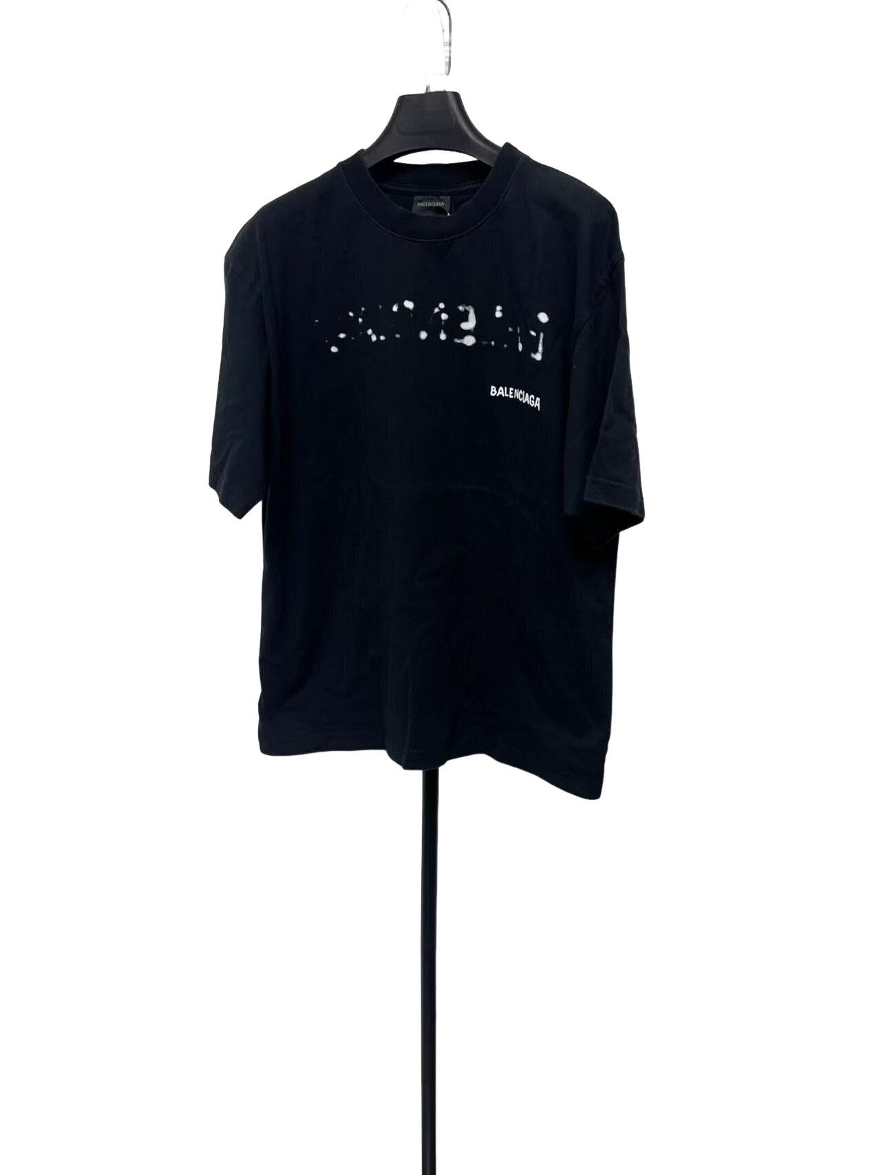 Balenciaga Balenciaga Braille Logo T-Shirt XS Size XS / US 0-2 / IT 36-38 - 1 Thumbnail