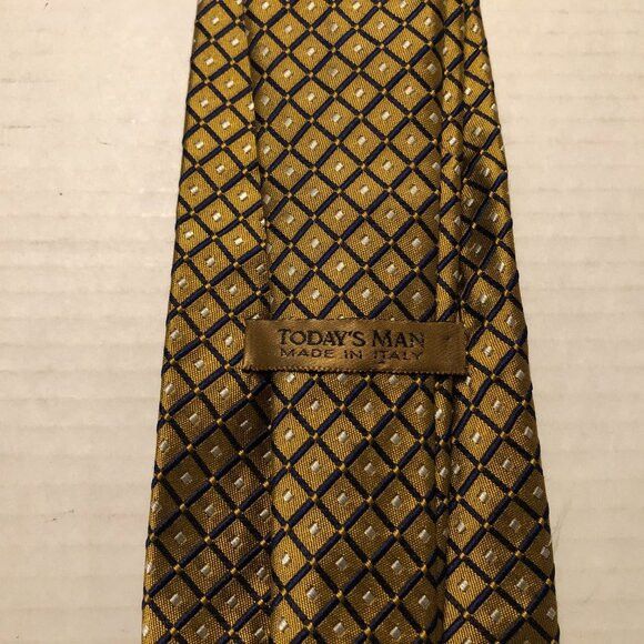 Other today's man men's new gold silk tie 3 1/2" X 57" Size ONE SIZE - 5 Thumbnail