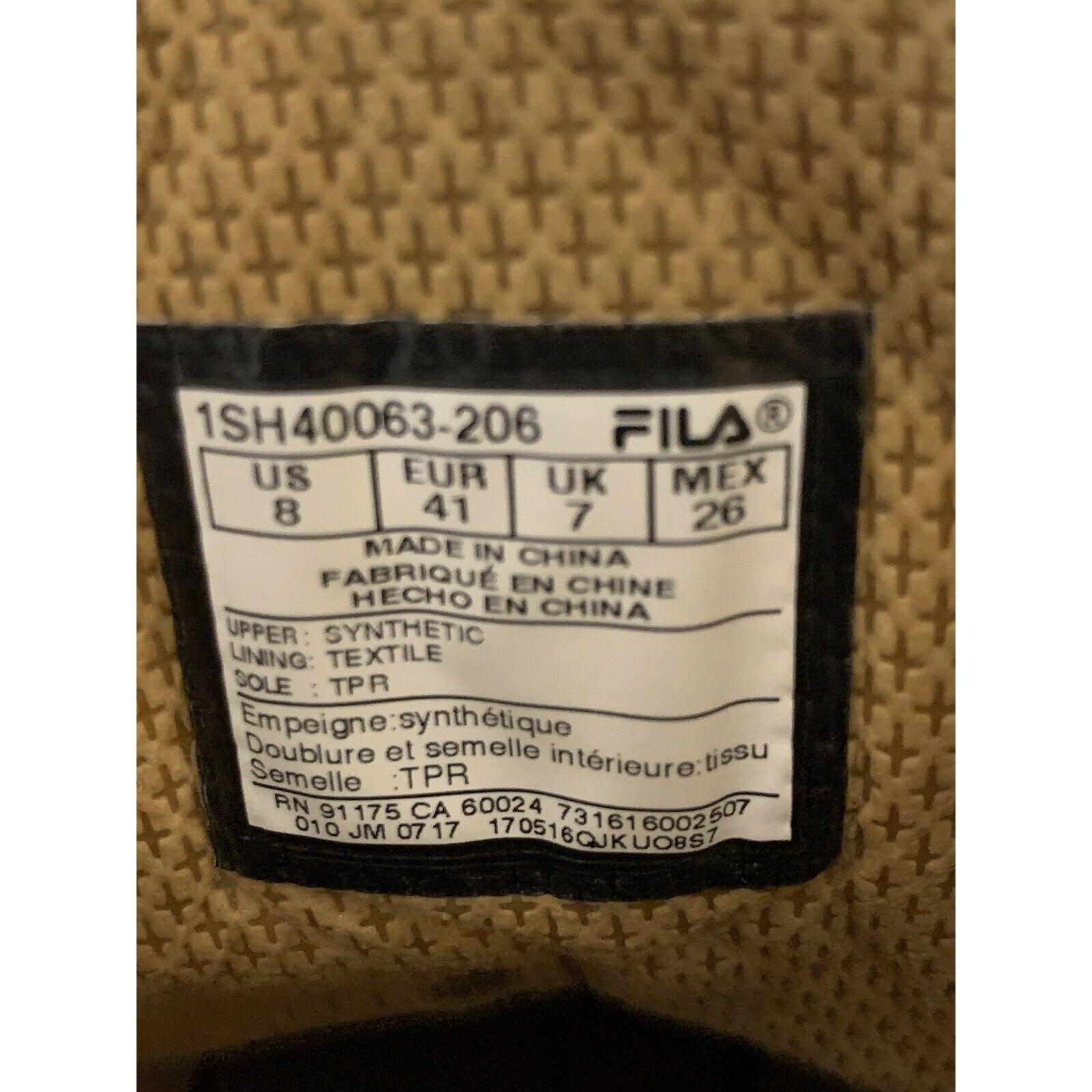 Fila Fila Men's Sz 8 Edgewater Nubuck Boot 1SH40063-206 Wheat/Gum Size US 8 / EU 41 - 2 Thumbnail