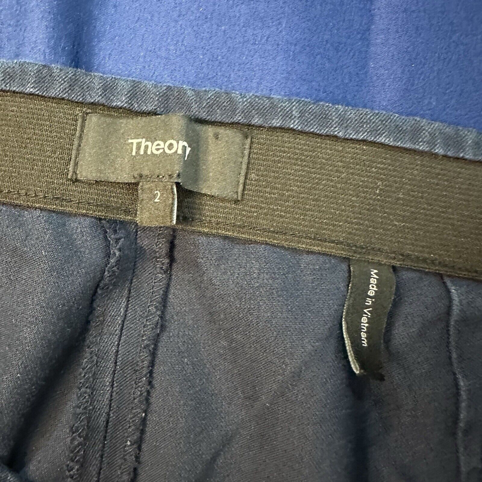 Theory Theory Pants Women’s Size 2 Navy Blue Elastic Chino Slacks Size 26" / US 2 / IT 38 - 4 Thumbnail